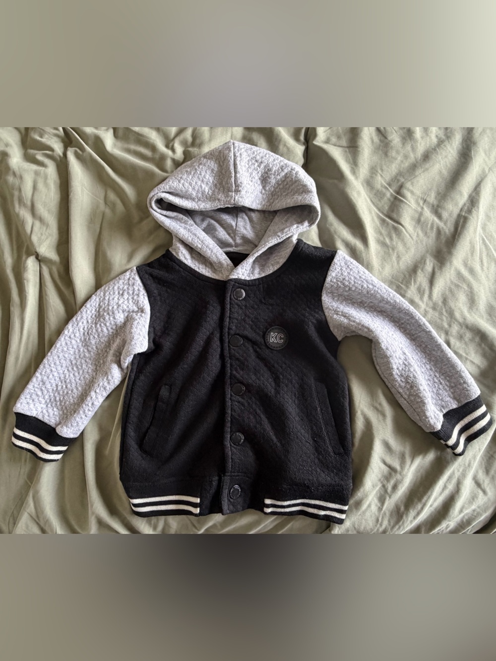 Toddler Kenneth Cole Quilted, Hooded Sweatshirt, Size 2T